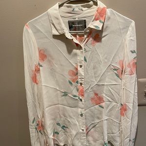 Reformation silk floral blouse